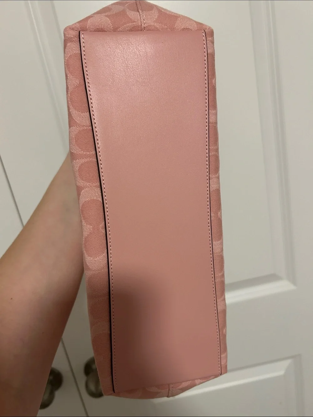 price is firm coach pink denim laurel shoulder bag